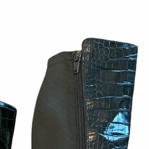 NWOT Aldo Hoiclya Croc Embossed Knee Hi Boots - Picture 10 of 11